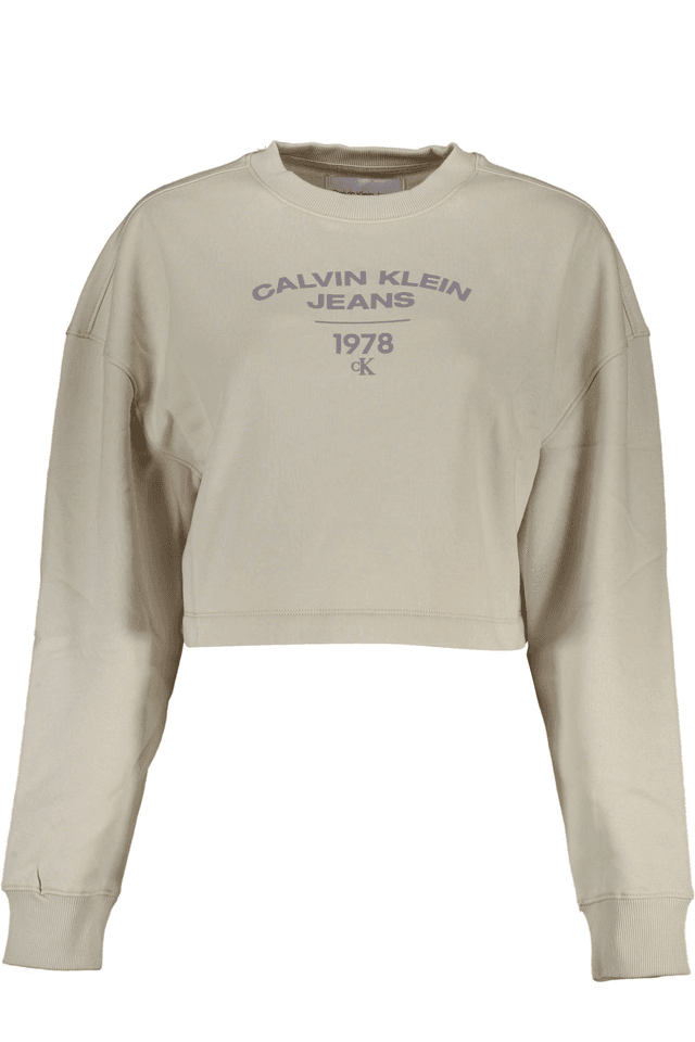6380CALVIN KLEIN FELPA SENZA ZIP DONNA BEIGE