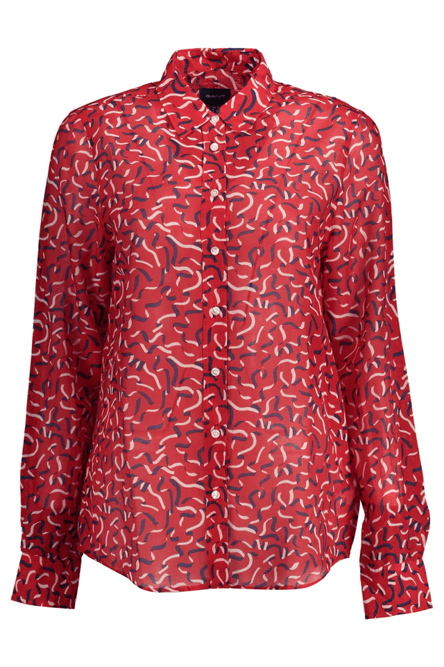 2154GANT CAMICIA MANICHE LUNGHE DONNA ROSSO