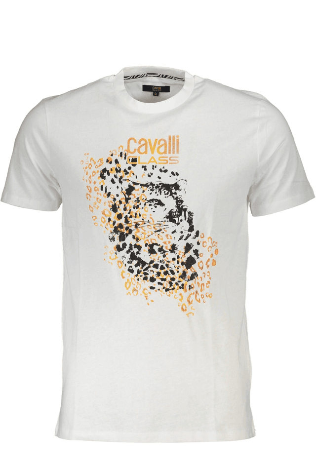 6471CAVALLI CLASS T-SHIRT MANICHE CORTE UOMO BIANCO