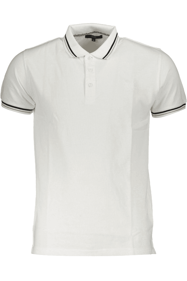 4561CAVALLI CLASS POLO MANICHE CORTE UOMO BIANCO