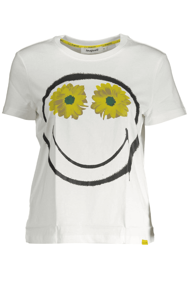 3381DESIGUAL T-SHIRT MANICHE CORTE DONNA BIANCO