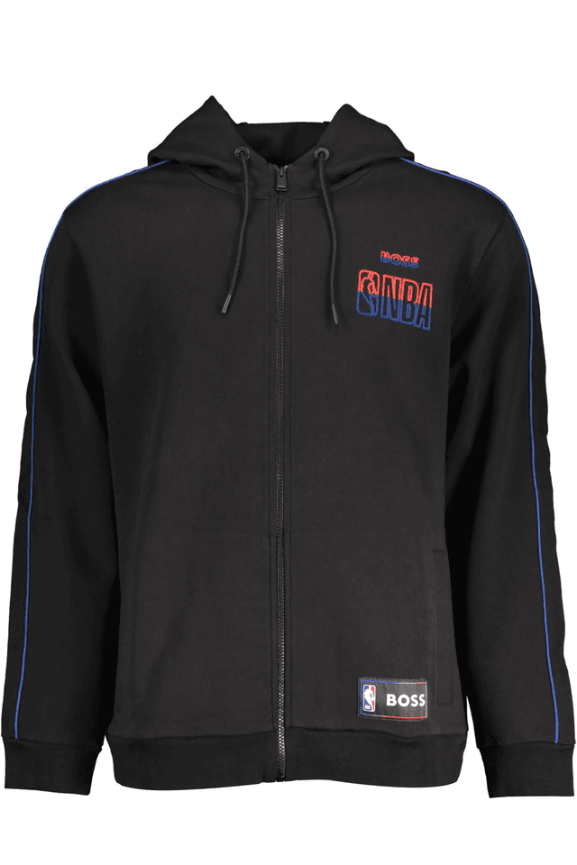 4468HUGO BOSS FELPA CON ZIP UOMO NERO