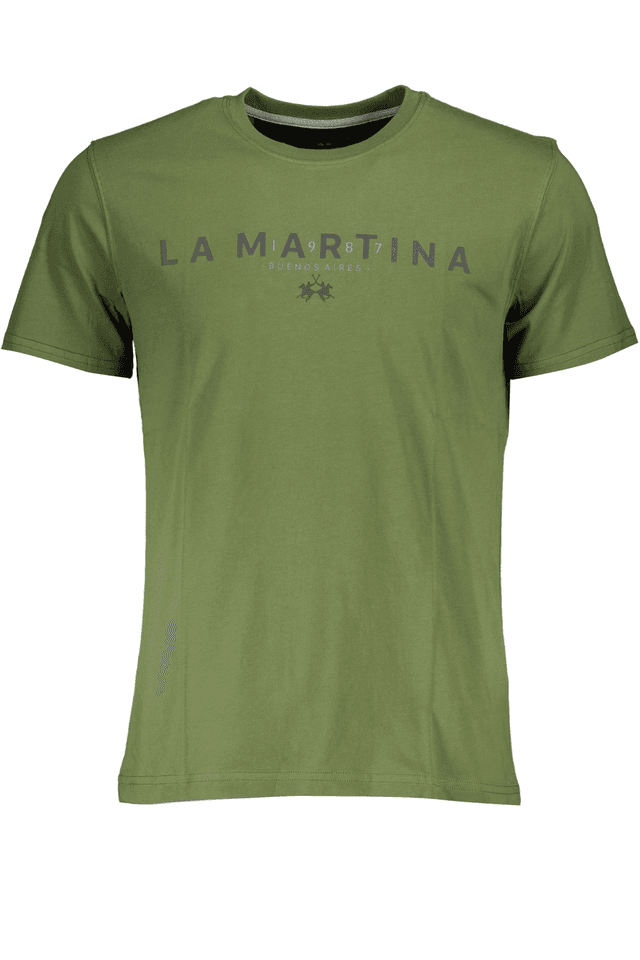 4858LA MARTINA T-SHIRT MANICHE CORTE UOMO VERDE