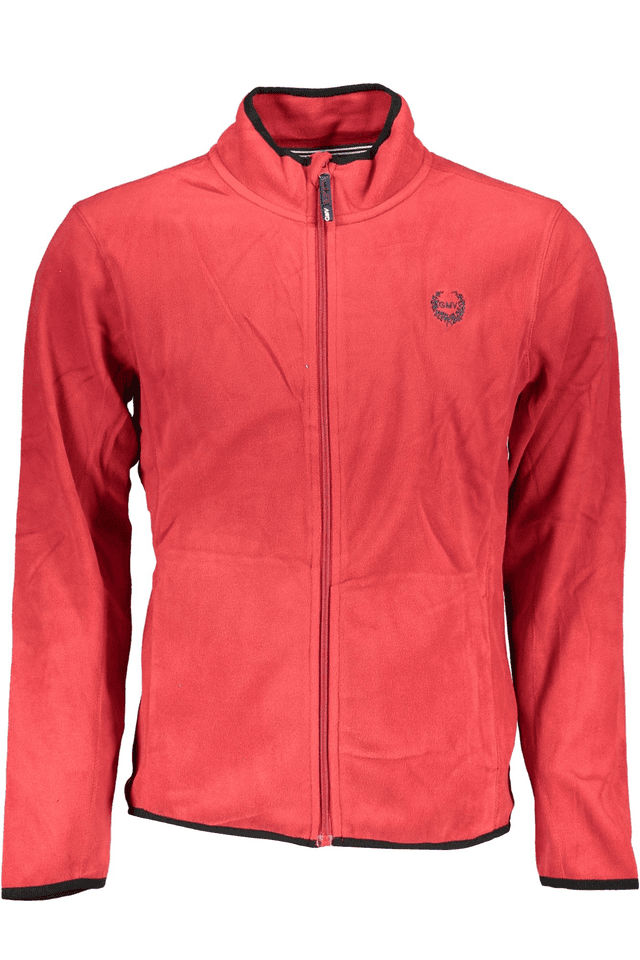 6159GIAN MARCO VENTURI FELPA CON ZIP UOMO ROSSO