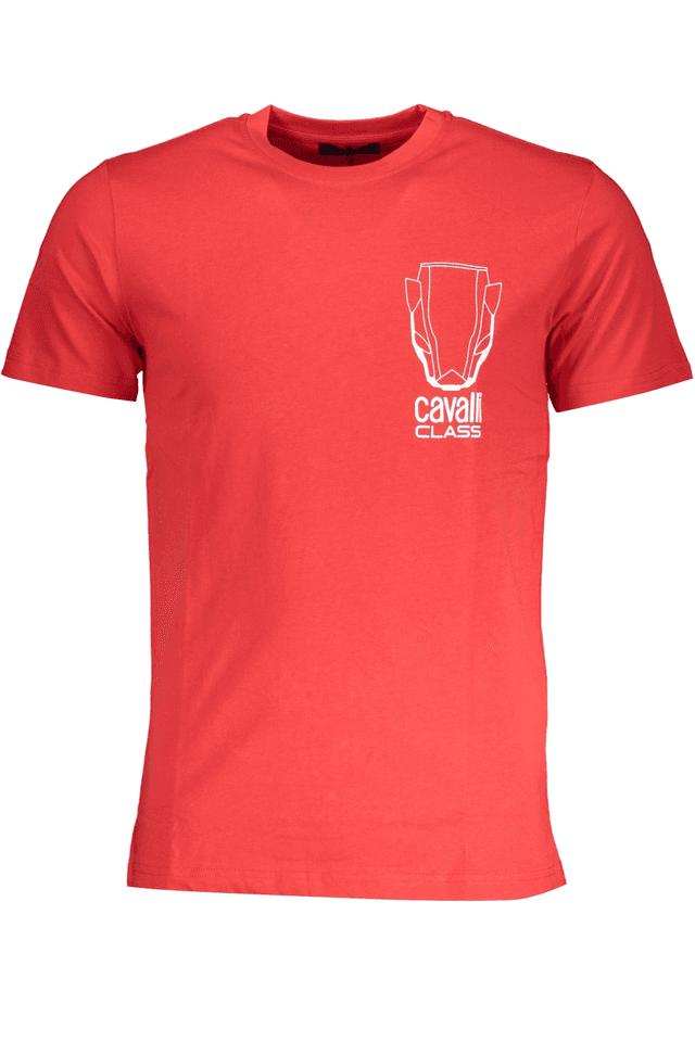 7799CAVALLI CLASS T-SHIRT MANICHE CORTE UOMO ROSSO