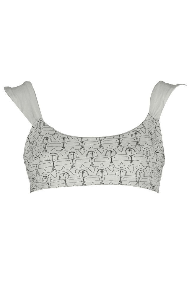 1354KARL LAGERFELD COSTUME PARTE SOPRA DONNA BIANCO