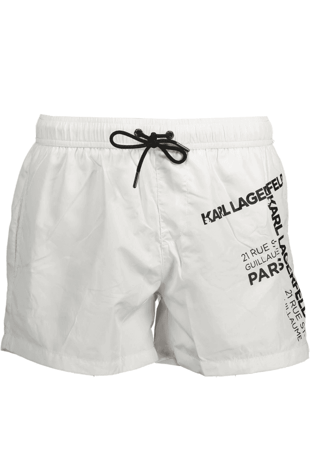 1901KARL LAGERFELD BEACHWEAR COSTUME PARTE SOTTO UOMO BIANCO
