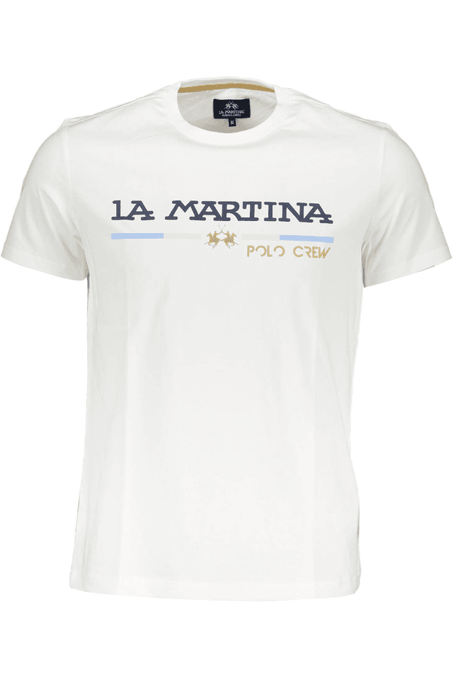 4218LA MARTINA T-SHIRT MANICHE CORTE UOMO BIANCO