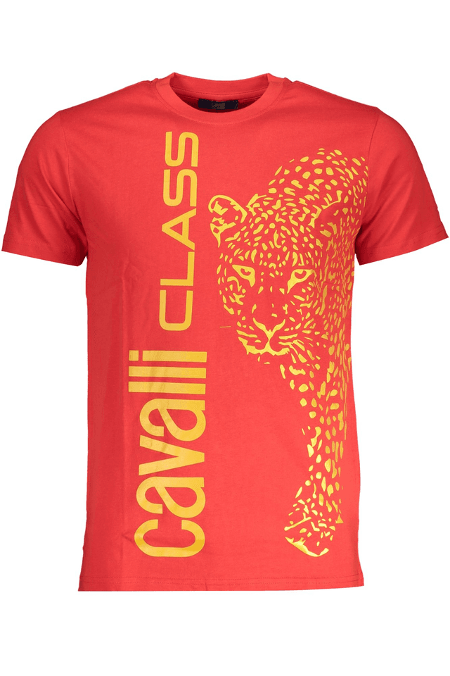 7822CAVALLI CLASS T-SHIRT MANICHE CORTE UOMO ROSSO