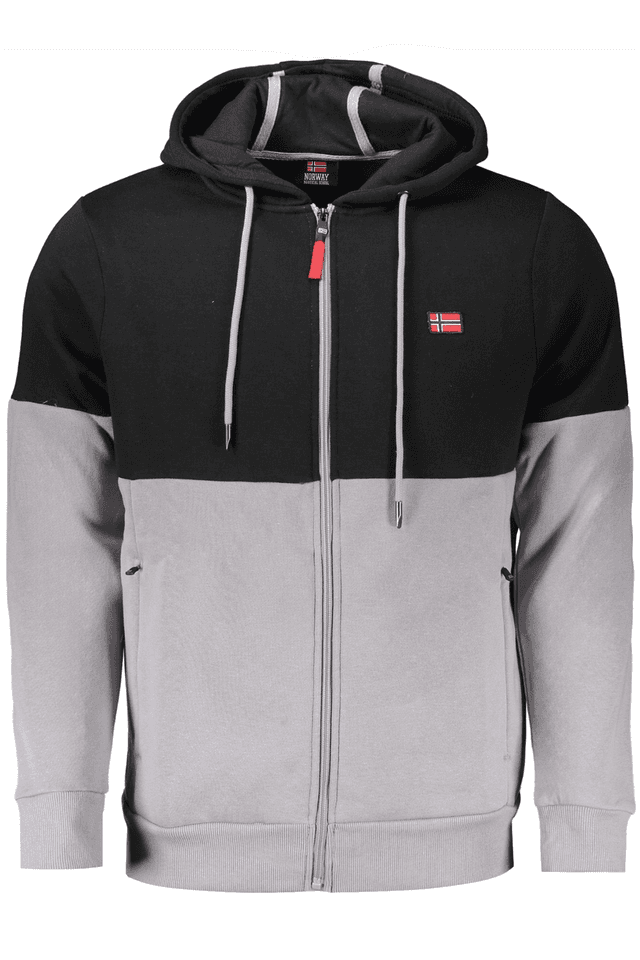 10188NORWAY 1963 FELPA CON ZIP UOMO GRIGIO