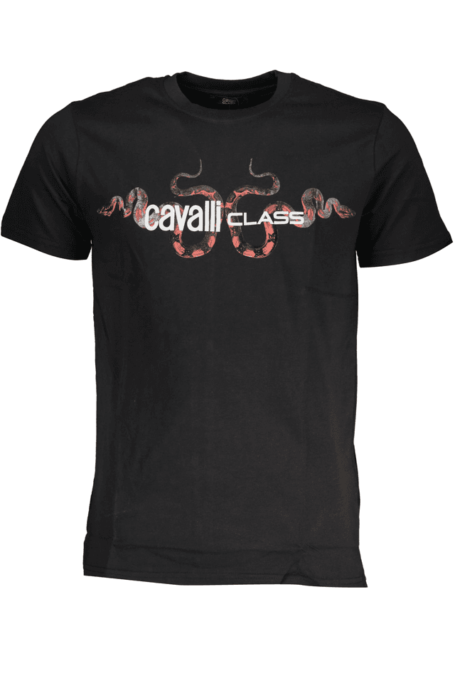 7807CAVALLI CLASS T-SHIRT MANICHE CORTE UOMO NERO