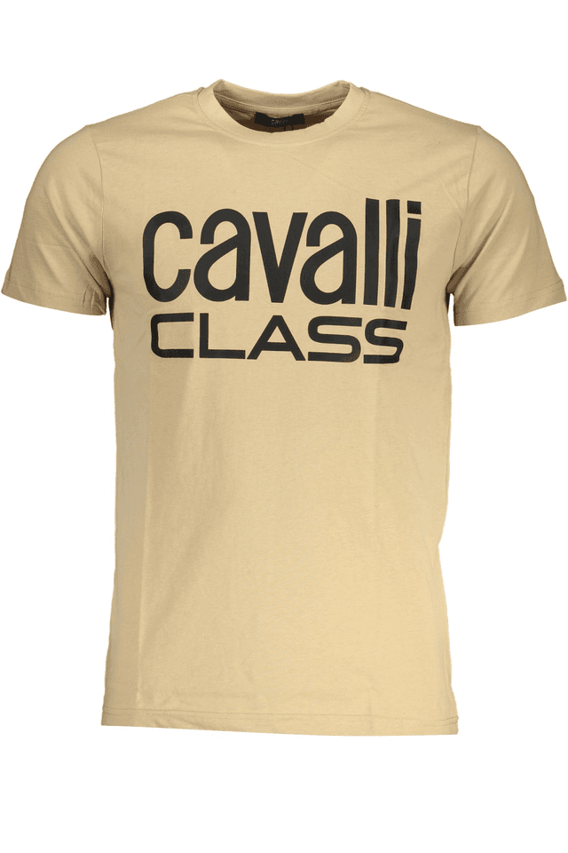 7804CAVALLI CLASS T-SHIRT MANICHE CORTE UOMO BEIGE