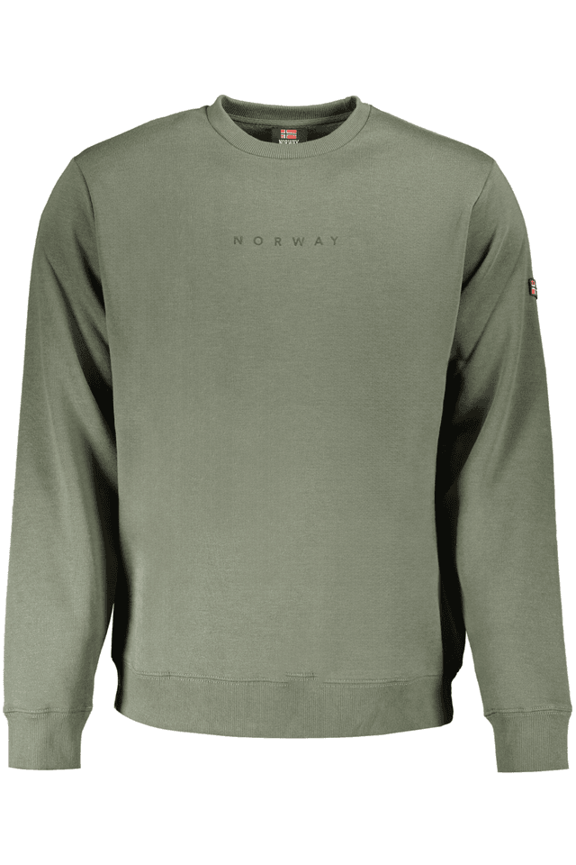 10084NORWAY 1963 FELPA SENZA ZIP UOMO VERDE
