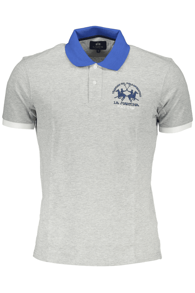 4229LA MARTINA POLO MANICHE CORTE UOMO GRIGIO