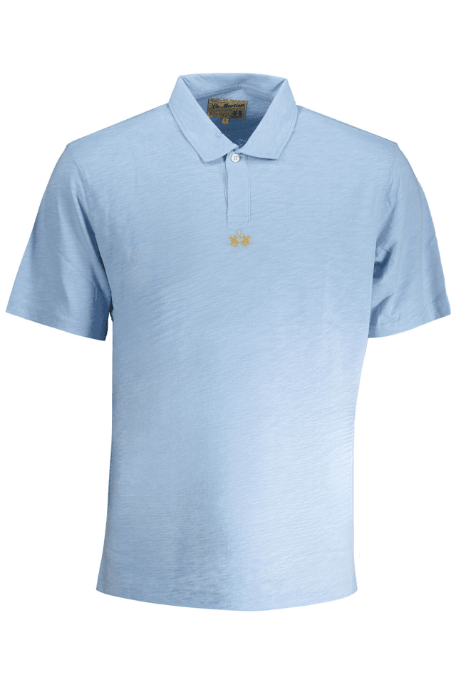 9068LA MARTINA POLO MANICHE CORTE UOMO AZZURRO