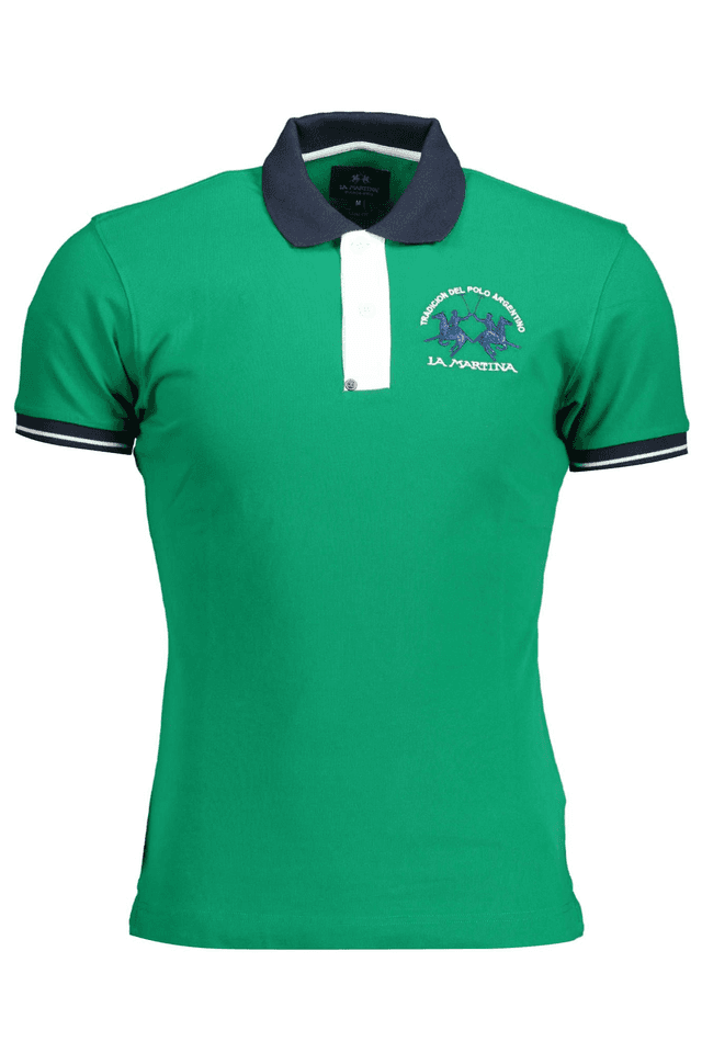 1594LA MARTINA POLO MANICHE CORTE UOMO VERDE