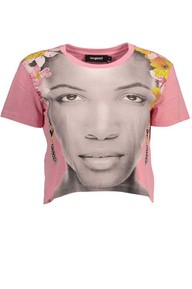 1526DESIGUAL T-SHIRT MANICHE CORTE DONNA ROSA