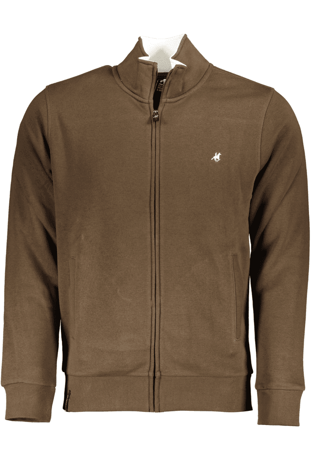 4830U.S. GRAND POLO FELPA CON ZIP UOMO MARRONE