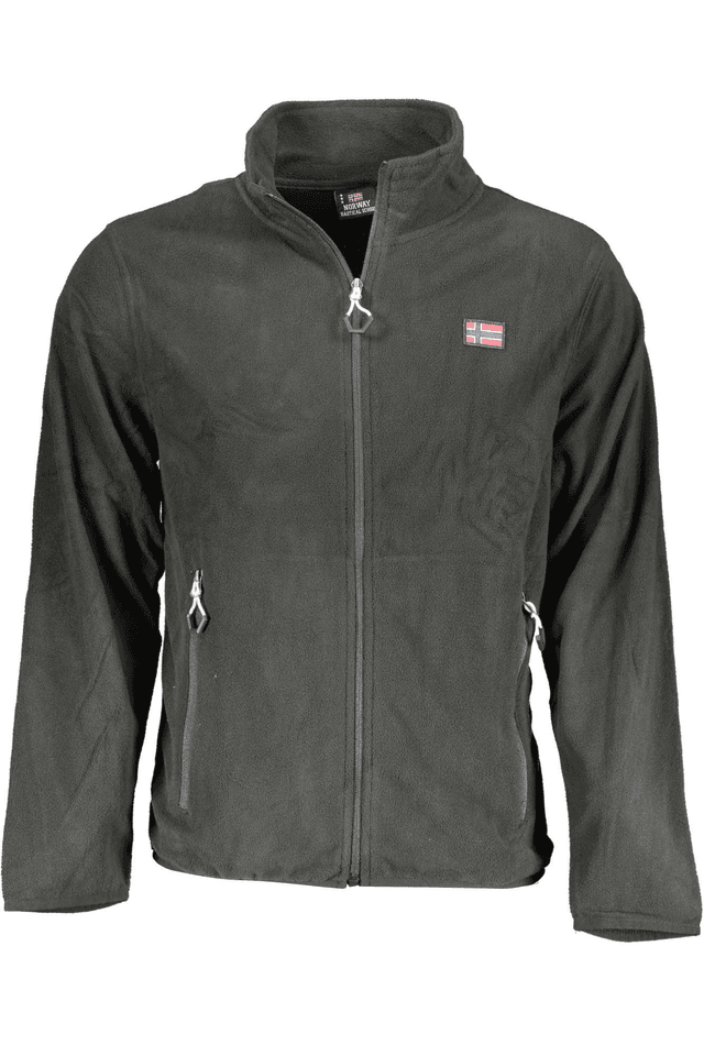 2264NORWAY 1963 FELPA CON ZIP UOMO NERO