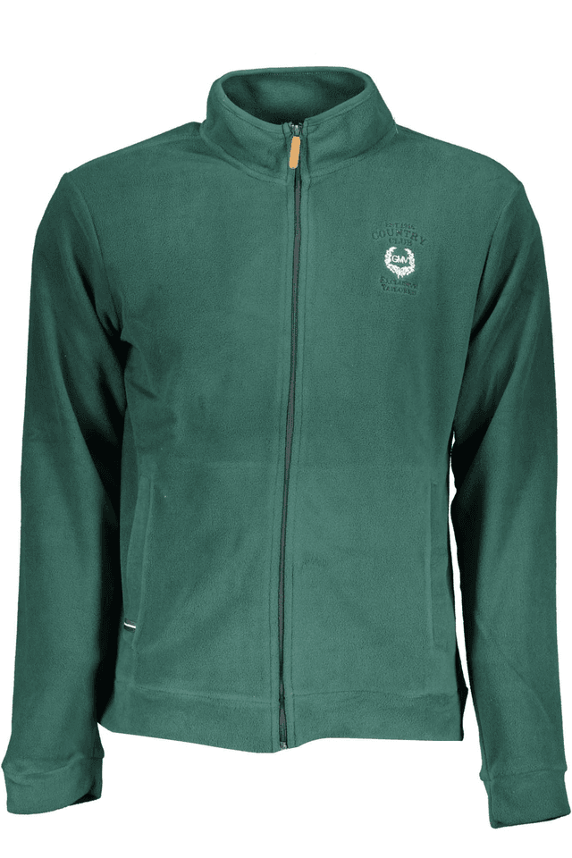 2341GIAN MARCO VENTURI FELPA CON ZIP UOMO VERDE