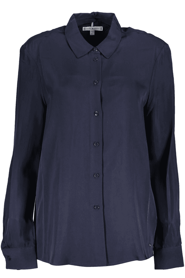 7409TOMMY HILFIGER CAMICIA MANICHE LUNGHE DONNA BLU