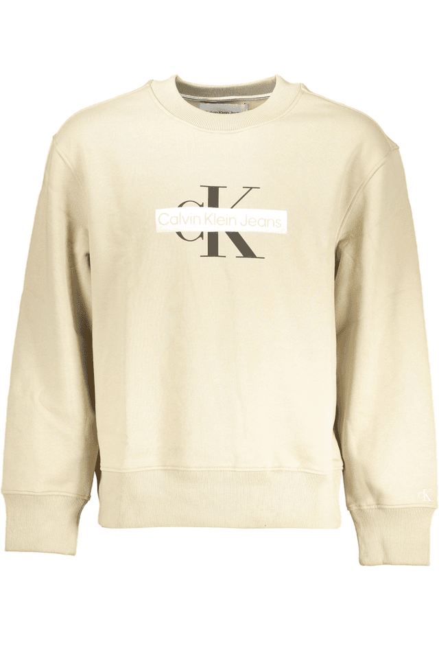 CALVIN KLEIN FELPA SENZA ZIP UOMO BEIGE