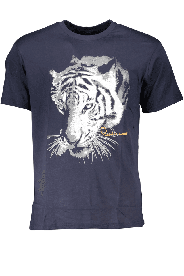 6816CAVALLI CLASS T-SHIRT MANICHE CORTE UOMO BLU