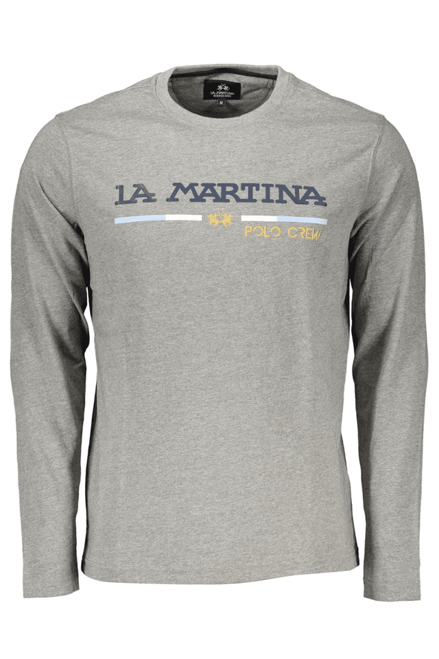 6942LA MARTINA T-SHIRT MANICHE LUNGHE UOMO GRIGIO