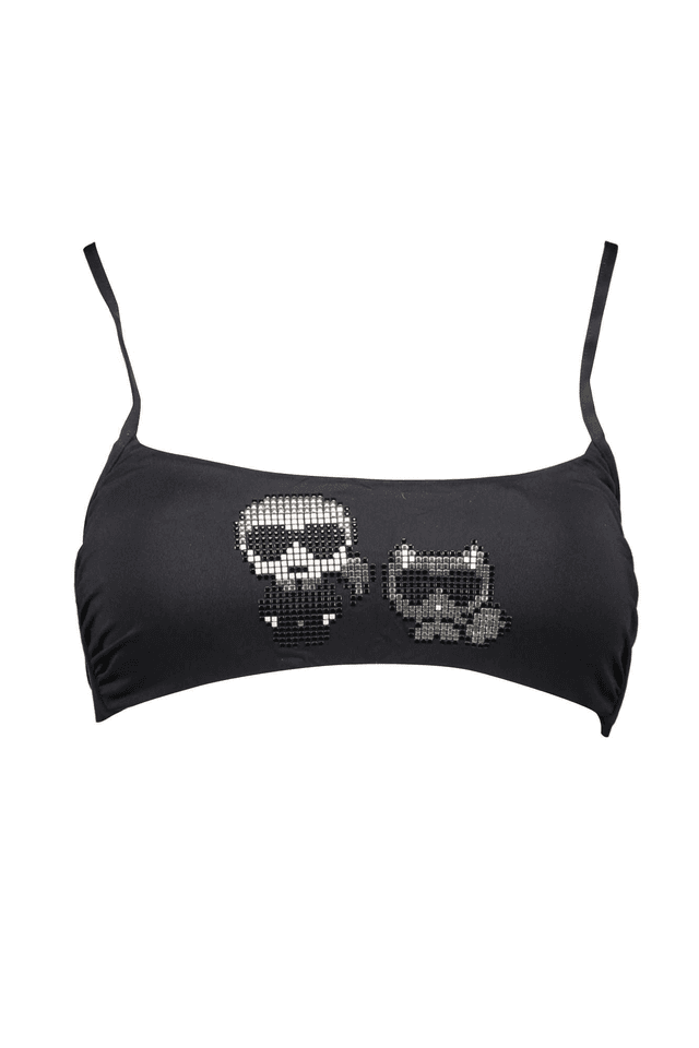 1252KARL LAGERFELD COSTUME PARTE SOPRA DONNA NERO
