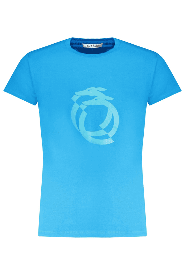 8892TRUSSARDI T-SHIRT MANICHE CORTE UOMO AZZURRO