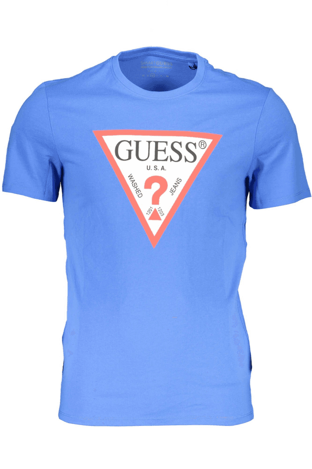 716GUESS JEANS T-SHIRT MANICHE CORTE UOMO BLU