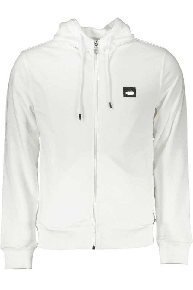 4123CAVALLI CLASS FELPA CON ZIP UOMO BIANCO