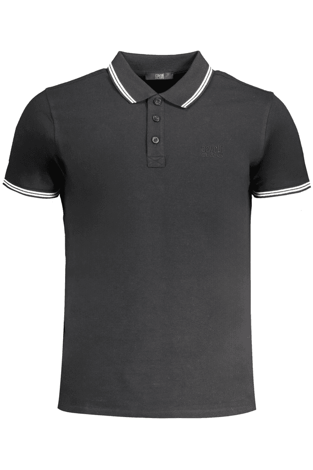 9730CAVALLI CLASS POLO MANICHE CORTE UOMO NERO