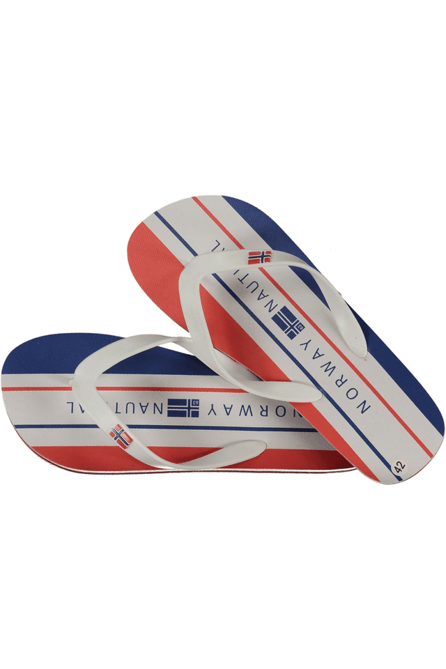 9423NORWAY 1963 CALZATURA CIABATTA UOMO BIANCO