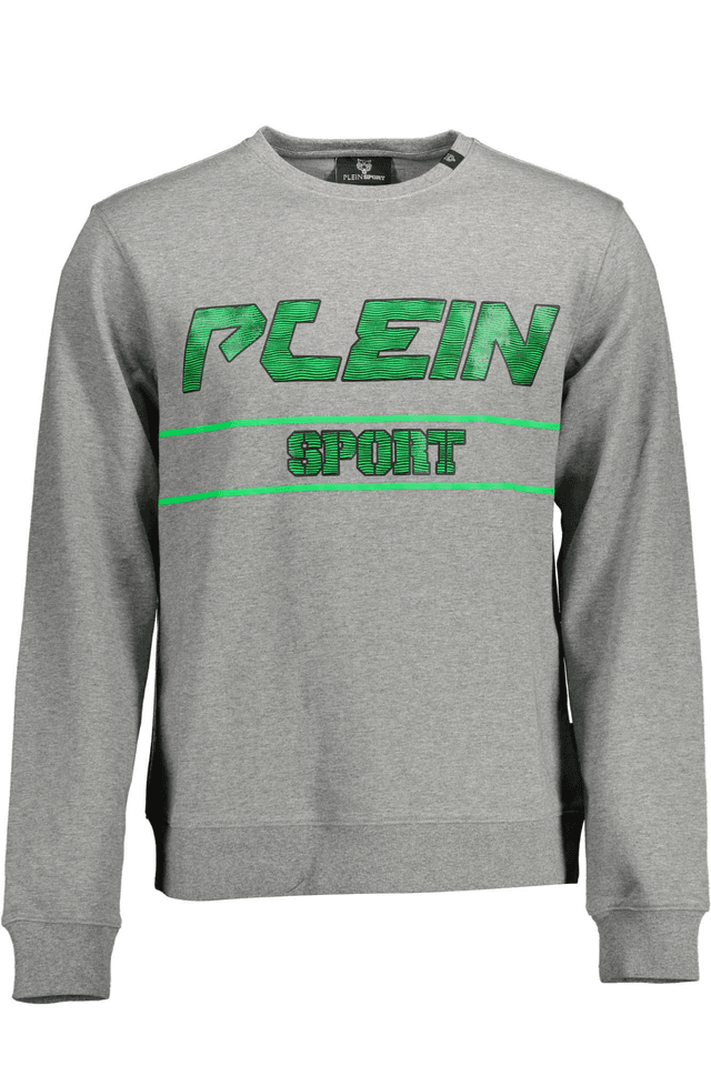1472PLEIN SPORT FELPA SENZA ZIP UOMO GRIGIO