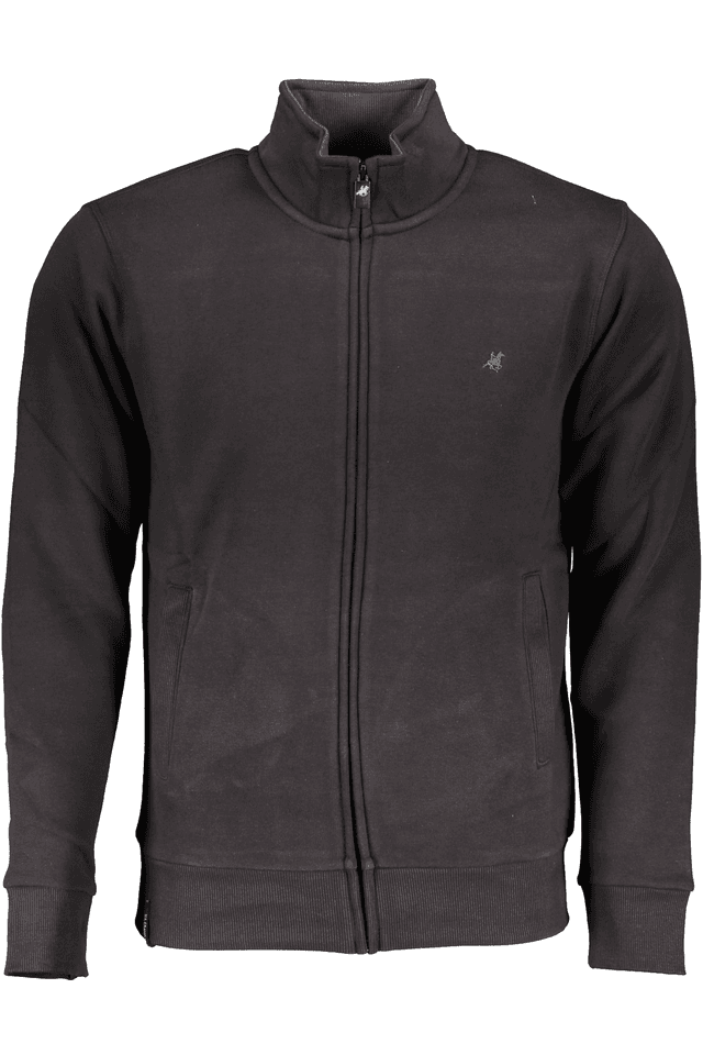 6612U.S. GRAND POLO FELPA CON ZIP UOMO NERO