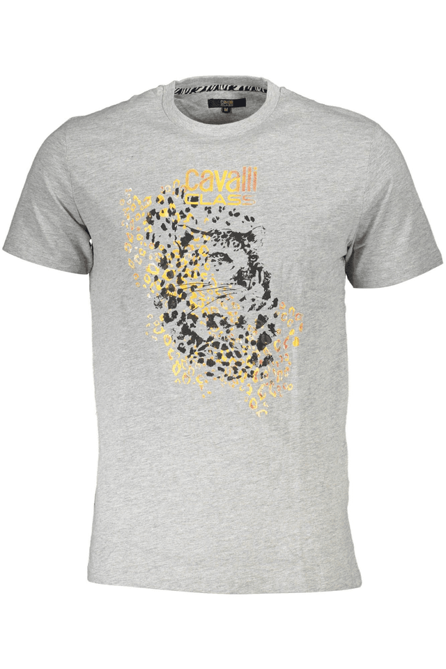 4527CAVALLI CLASS T-SHIRT MANICHE CORTE UOMO GRIGIO