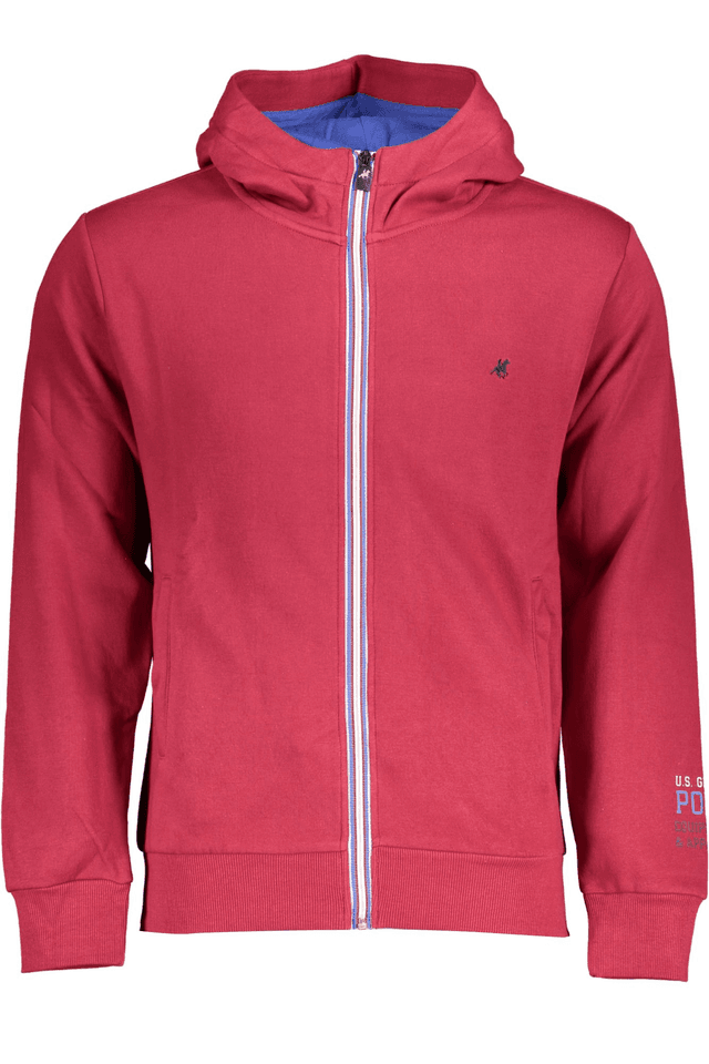 6073U.S. GRAND POLO FELPA CON ZIP UOMO ROSSO