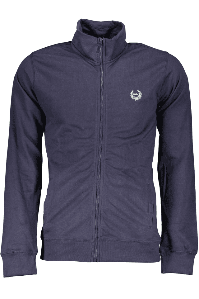 4019GIAN MARCO VENTURI FELPA CON ZIP UOMO BLU