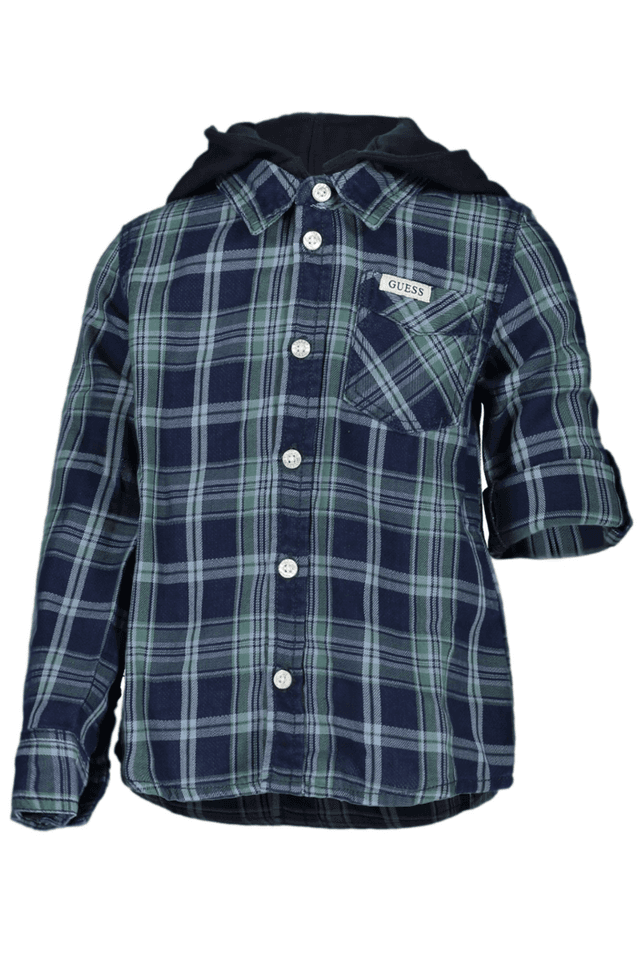 8126GUESS JEANS CAMICIA MANICHE LUNGHE BAMBINO BLU