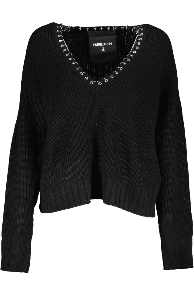 6643PATRIZIA PEPE MAGLIONE DONNA NERO