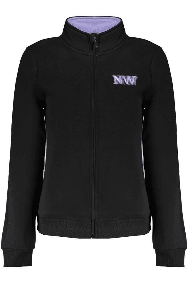 10107NORWAY 1963 FELPA CON ZIP DONNA NERO