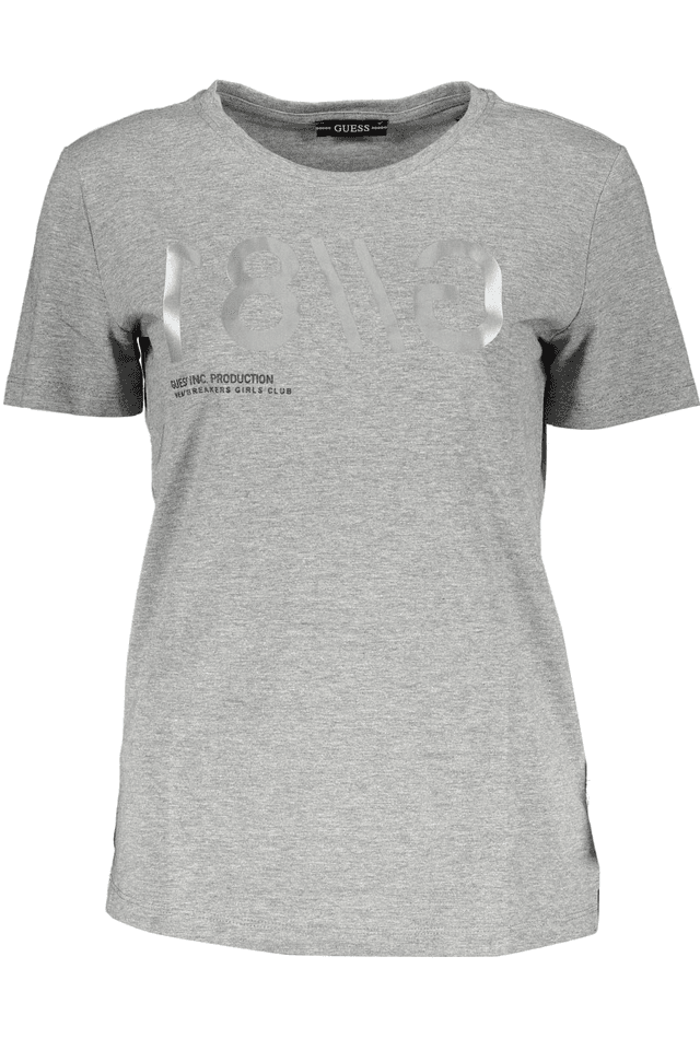 546GUESS JEANS T-SHIRT MANICHE CORTE DONNA GRIGIO