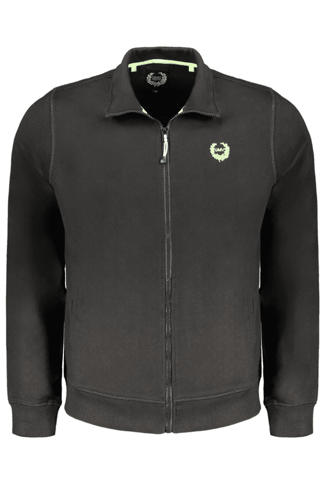 9653GIAN MARCO VENTURI FELPA CON ZIP UOMO NERO
