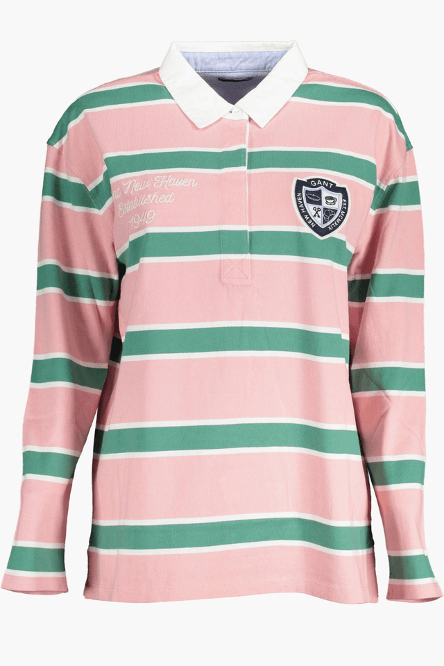 841GANT POLO MANICHE LUNGHE DONNA ROSA