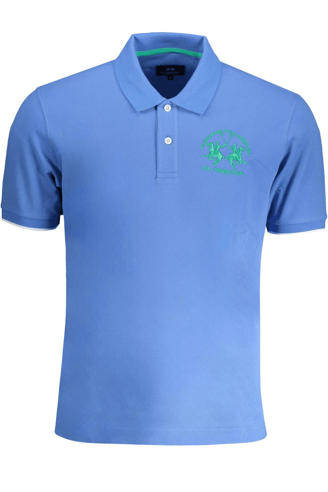 9063LA MARTINA POLO MANICHE CORTE UOMO AZZURRO