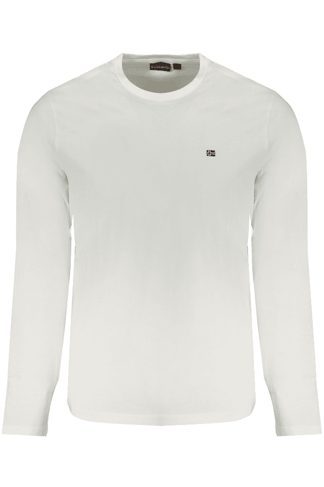 9931NAPAPIJRI T-SHIRT MANICHE LUNGHE UOMO BIANCO