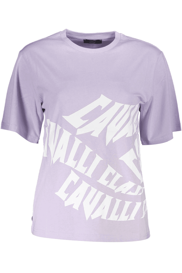 4117CAVALLI CLASS T-SHIRT MANICHE CORTE DONNA VIOLA