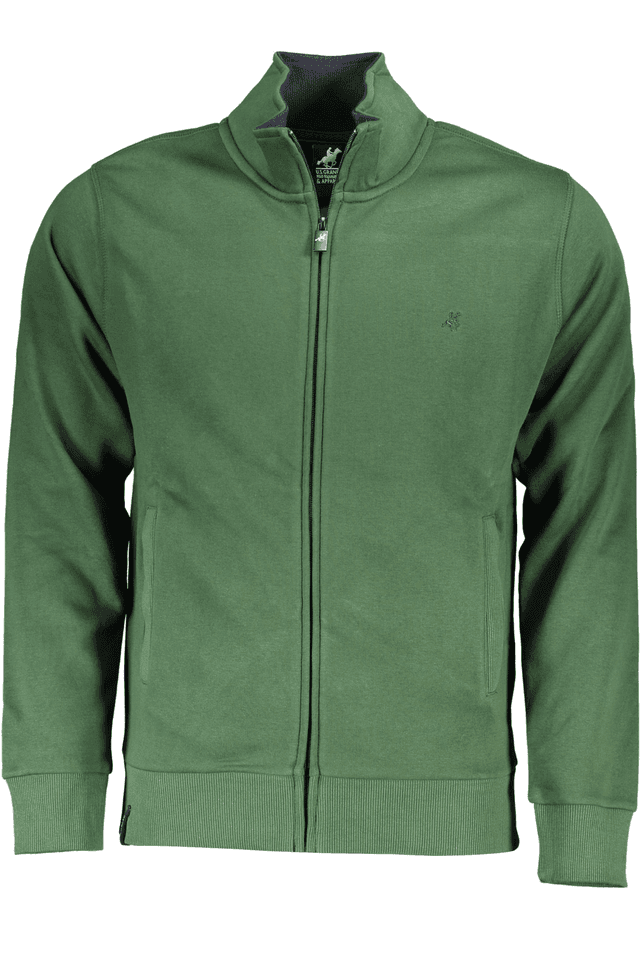 4828U.S. GRAND POLO FELPA CON ZIP UOMO VERDE