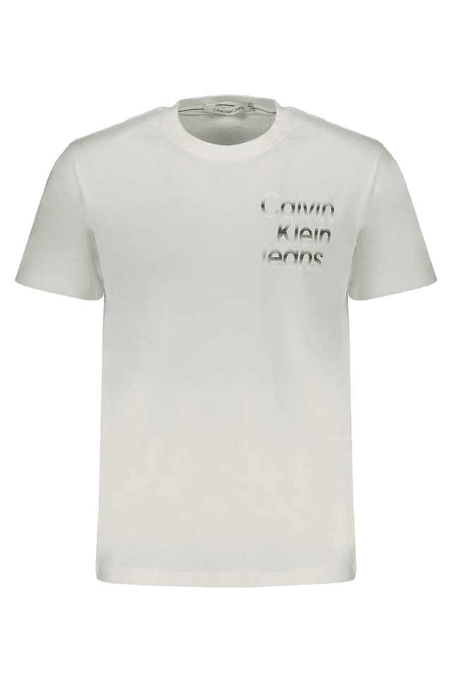 8454CALVIN KLEIN T-SHIRT MANICHE CORTE UOMO BIANCO